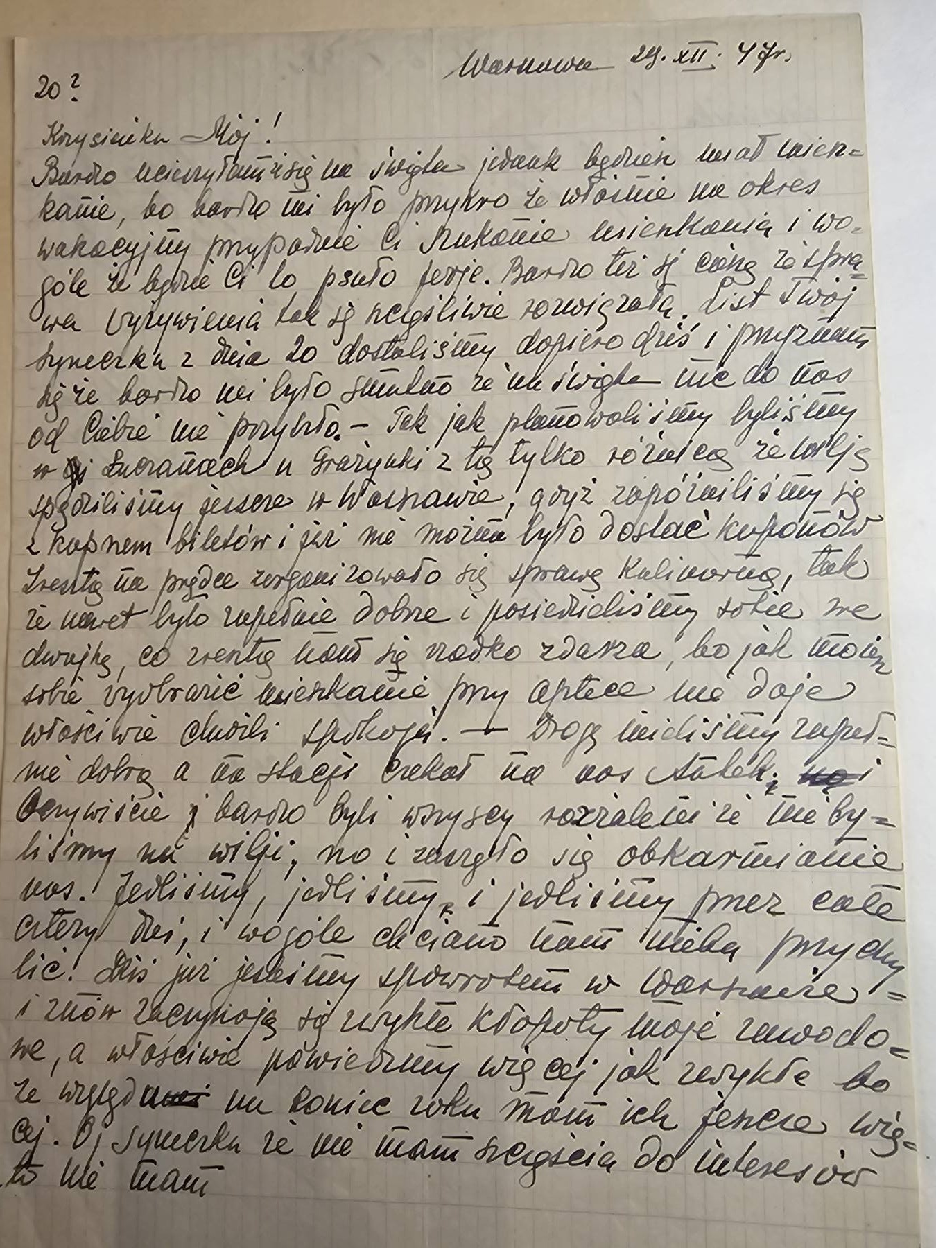 List nr 20 + kartka noworoczna 'Nany' — kostium astrologa