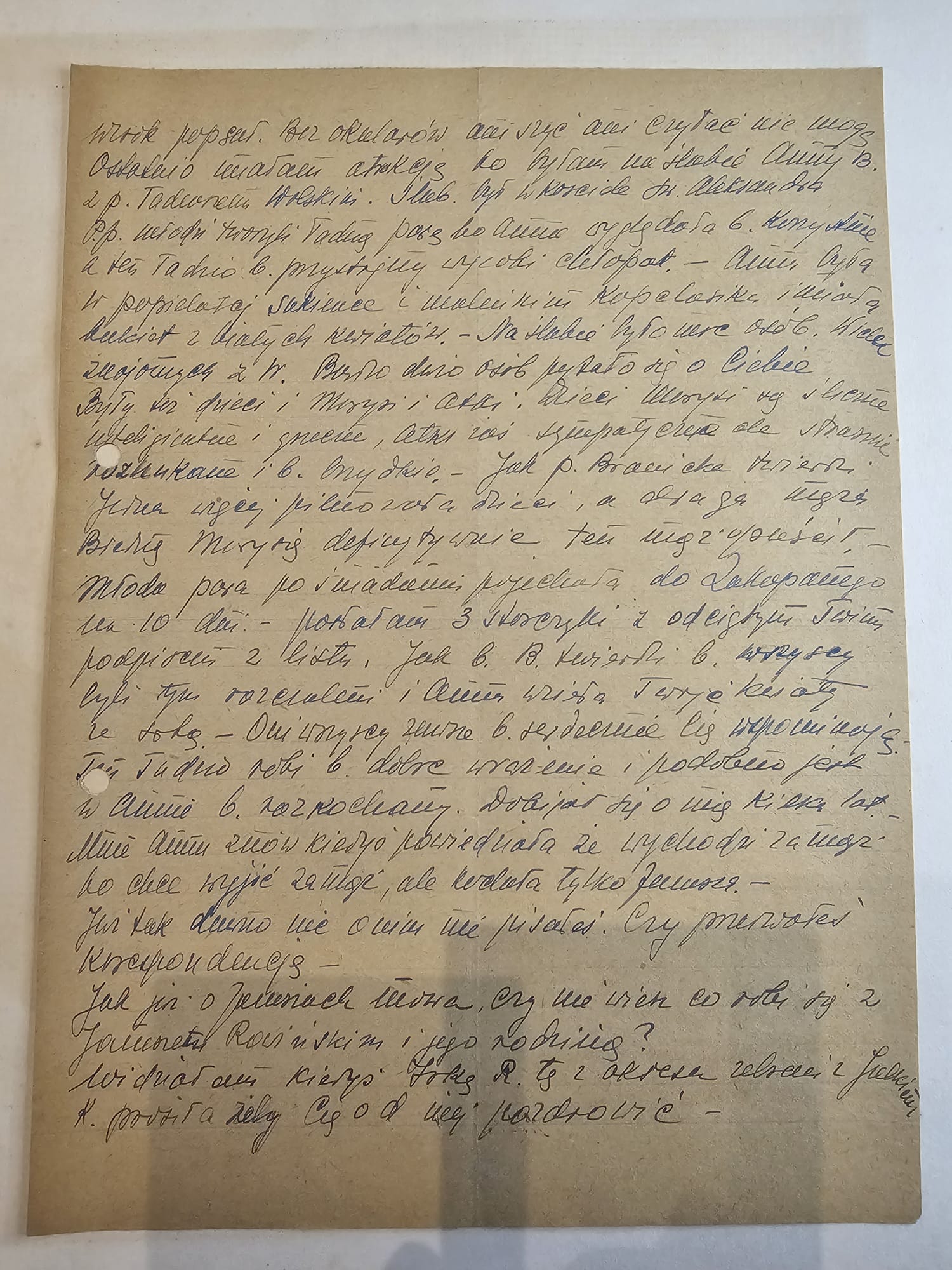List Wandy — ~1950-1951, wielostronicowy, Wanda B., Jantulikę, rodzina