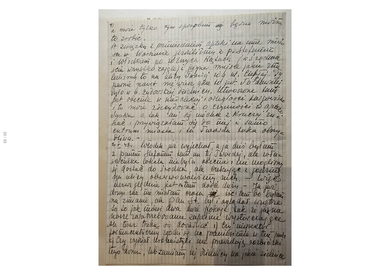 Kartka Wandy — 10.V.1948, 'Jesteś wspaniałe dobre dziecko!', Stefek wyjechał, kaseta do aparatu