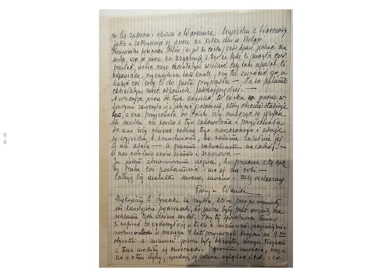 List Wandy — ok. VII.1948, Warszawa wieczorami, odbudowa, Hanka w fotografiach, apteka niepewna