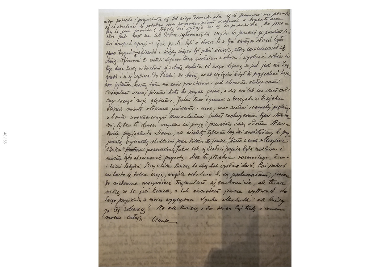 List Wandy — 28.X.1948, 'Czy kochasz tę Danusię?', kartofle w mundurach, nabożeństwo