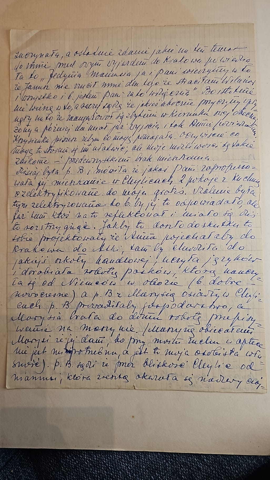 List Wandy — mieszkanie w Chylicach, plany gospodarcze